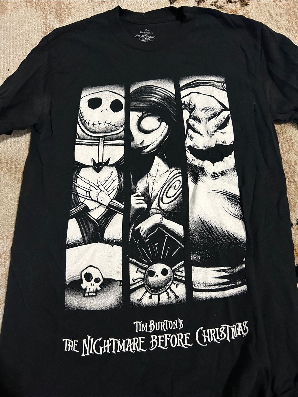 Tim Burton's The Nightmare Before Christmas Black Graphic Tee